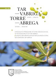 Catalog of manufacturers extra virgin olive oil from Tar-Vabriga