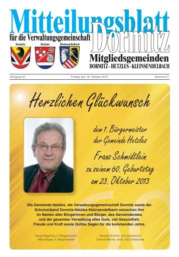 Kalenderwoche 42 - der VG Dormitz