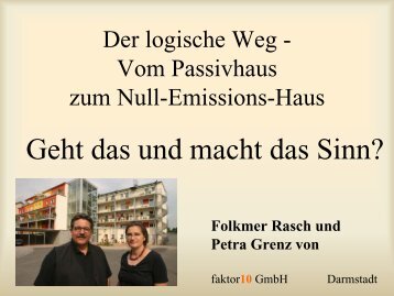 Geht das und macht das Sinn? - Energie für die Zukunft