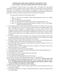 information sheet - Food Safety and Standards Authority of India