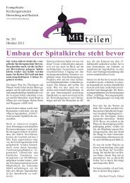 Umbau der Spitalkirche steht bevor - Evang. Kirchengemeinde ...