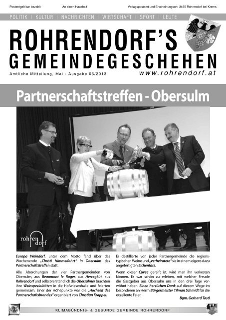 Gemeindezeitung 05/2013 - Rohrendorf bei Krems