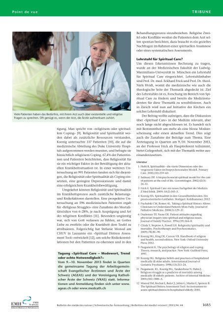 Bulletin des médecins suisses 44/2013 - Schweizerische Ärztezeitung