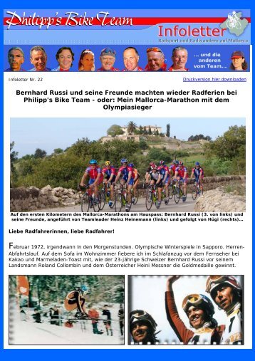 Philipp's Bike Team Infoletter Nr.22