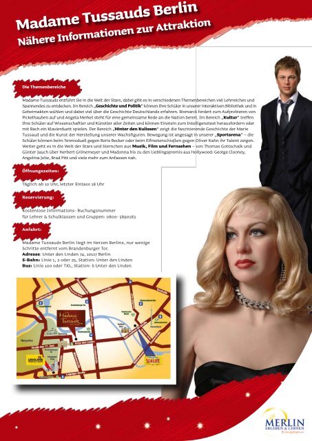 Informationsmaterial - Madame Tussauds