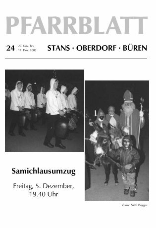 Samichlausumzug - Pfarrei Stans