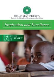 Inspiration and Excellence - Aga Khan University