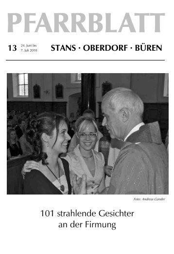 101 strahlende Gesichter an der Firmung - Pfarrei Stans