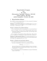 Hyperbolische Gruppen von W. Lück Oberseminar Topologie ...