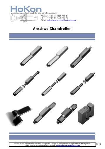 Anschweißbandrollen - HoKon