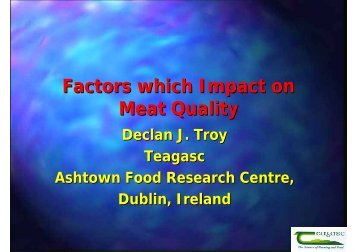 Factors which Impact on Meat Quality - Young-Train SSA