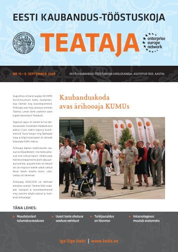 teataja eesti kaubandus-tööstuskoja - Eesti Kaubandus-Tööstuskoda
