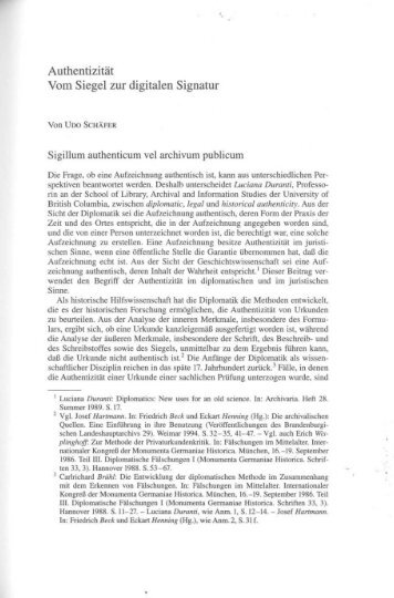 Authentizität Vom Siegel zur digitalen Signatur - Staatsarchiv St.Gallen