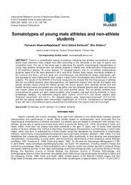 Somatotypes of young male athletes and non-athlete ... - irjabs.com
