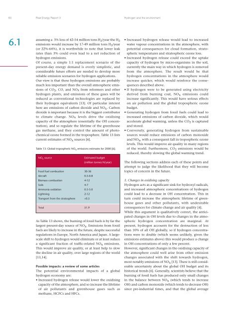 Hydrogen and its competitors, 2004