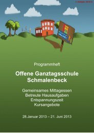 Programmheft - OGS Schmalenbeck