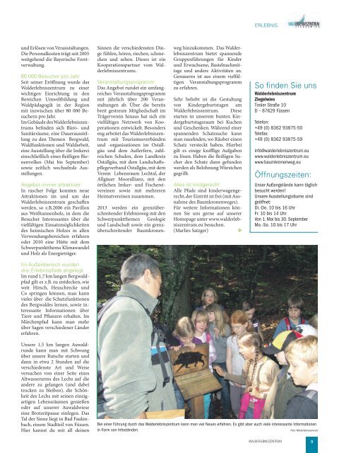 1. Ausgabe Naturpark Magazin - Walderlebniszentrum Ziegelwies