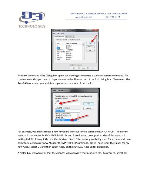 Inventor Shortcut Key Guide.pdf The New Command Alias Dia