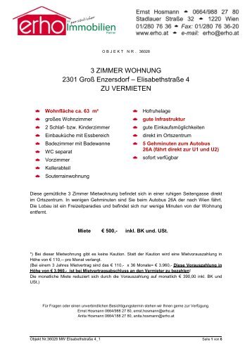3 ZIMMER WOHNUNG 2301 Groß Enzersdorf ... - erho.at