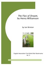 The Flax of Dream, by Henry Williamson - University of Leicester
