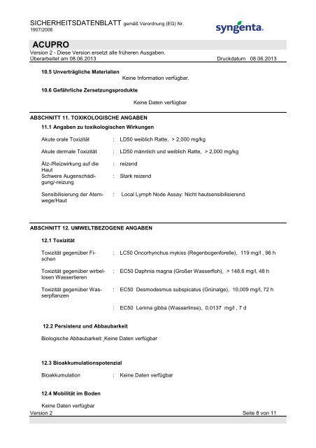 ACUPRO - Syngenta