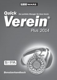 Handbuch (PDF) - PC-Vereins-Software + 200 Vorlagen für die ...