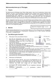 Molmassenbestimmung von Flüssiggas 1. Theorie 2. Material 3 ...