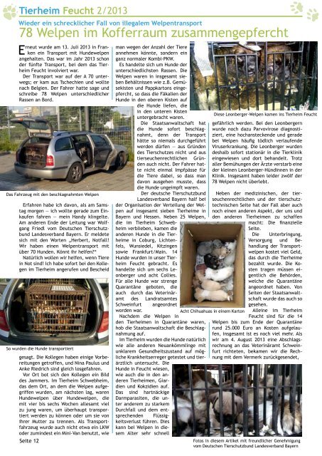 Tierheimzeitung 2/2013 - Tierheim Feucht