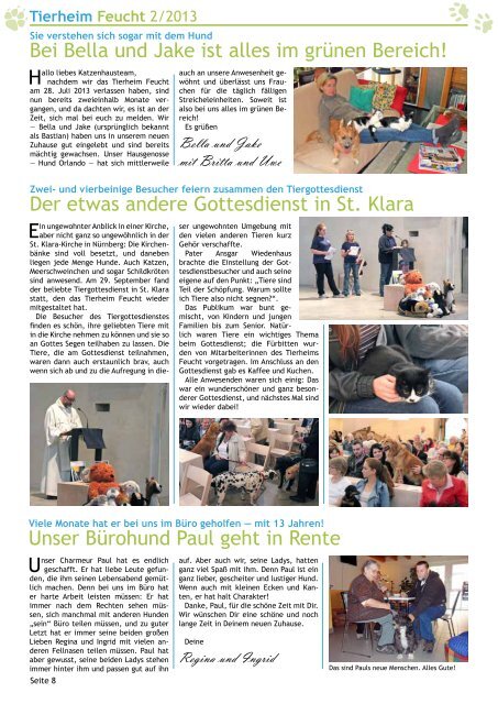 Tierheimzeitung 2/2013 - Tierheim Feucht