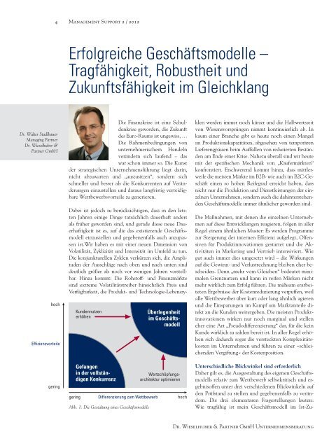 Fazit - Dr. Wieselhuber & Partner GmbH Unternehmensberatung