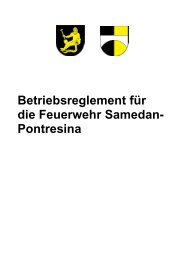Betriebsreglement für die Feuerwehr Samedan- Pontresina