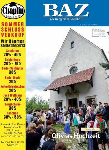 Diese Ausgabe als PDF speichern - BAZ - Die Burggräfler Zeitschrift