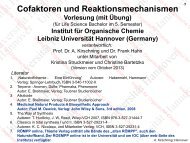 Skript - Institut für Organische Chemie - Leibniz Universität Hannover