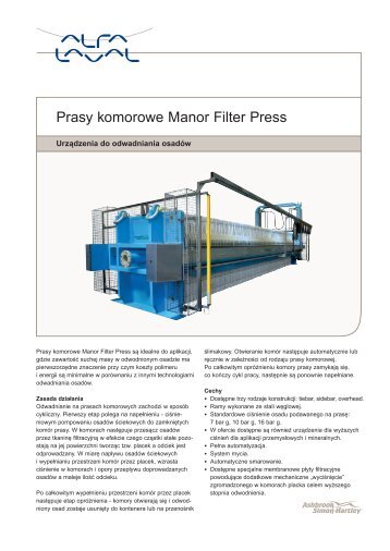 Prasa komorowa - Alfa Laval