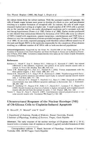 of C6-Glioma Cells to Cisplatin-Induced Apoptosis - Gpb.sav.sk