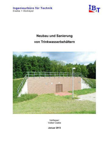 Neubau und Sanierung von Trinkwasserbehältern