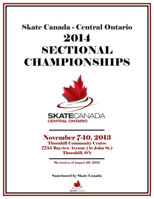 2014 sectional championships - Skate Canada - Central Ontario