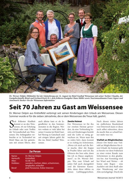 Weissensee-Journal 10/2013
