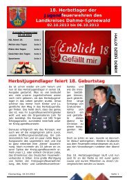 Lagerzeitung 2013 - Kreisjugendfeuerwehr Dahme-Spreewald