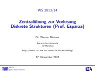 Zentralübung zur Vorlesung Diskrete Strukturen (Prof. Esparza) - TUM