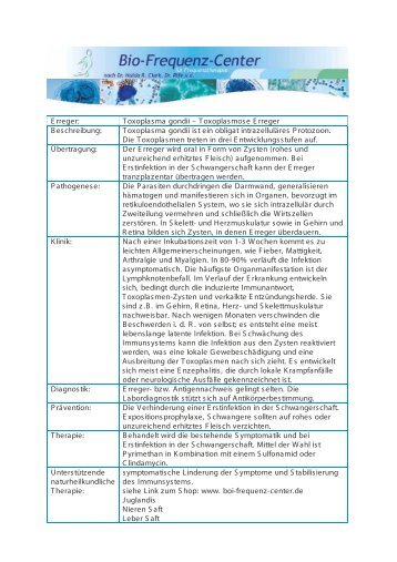 Toxoplasma - Bio-Frequenz-Center