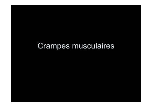 Crampes et Fatigues - Pierre Kaminsky