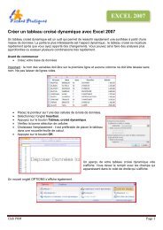 Créez un tableau croisé dynamique - mes fiches pratiques