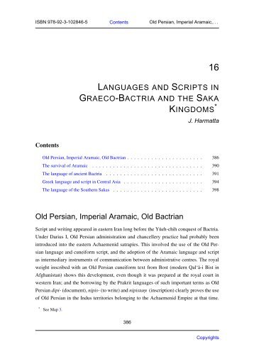LANGUAGES AND SCRIPTS IN GRAECO-BACTRIA AND ... - Unesco