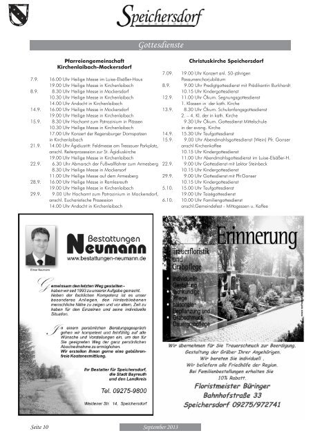 Gemeindebrief September als pdf - Gewerbeverband Speichersdorf