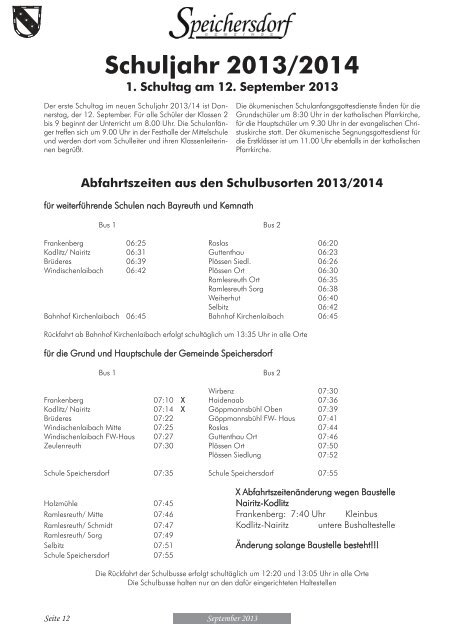 Gemeindebrief September als pdf - Gewerbeverband Speichersdorf