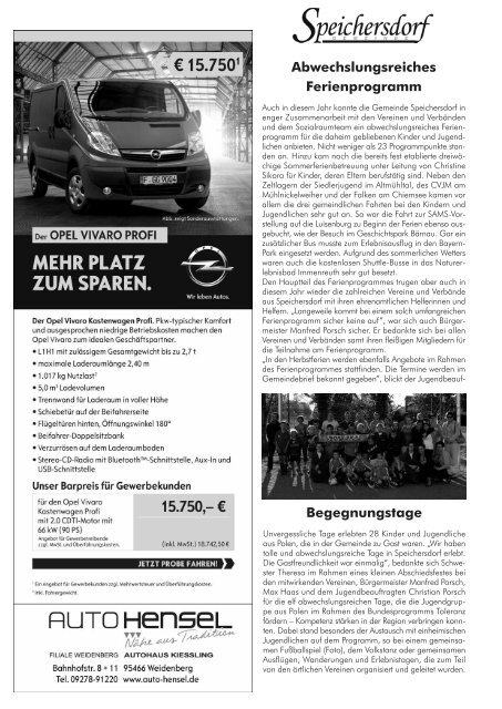 Gemeindebrief September als pdf - Gewerbeverband Speichersdorf