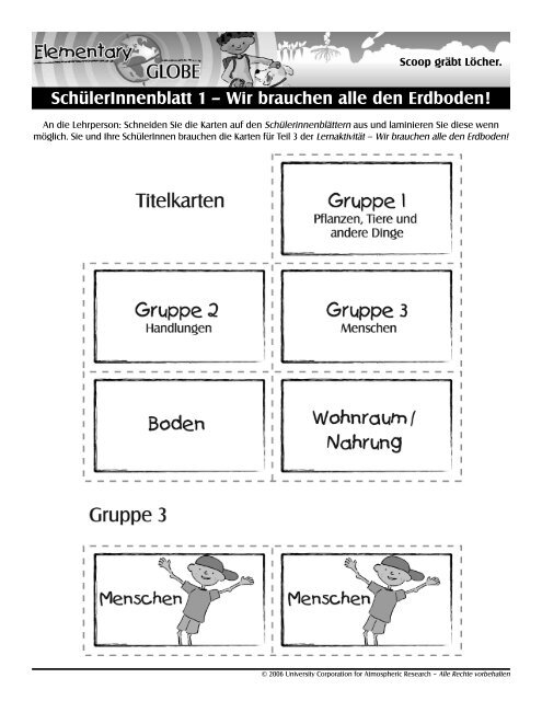 SchülerInnenblatt 7 – Wir brauchen alle den Erdboden! - GLOBE