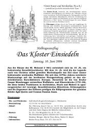 Das Kloster Einsiedeln - Verein Kunst und Kirchenbau