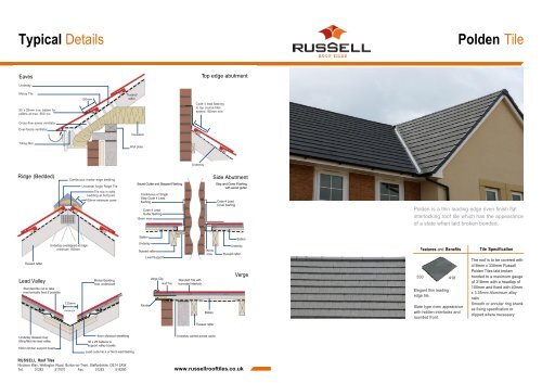 Typical Details Polden Tile - Russell Roof Tiles